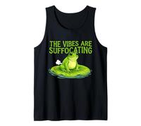 The Vibes are Suffocating Funny Cute Frog Farting Meme Tank Top