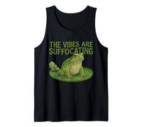 The Vibes are Suffocating Funny Frog Farting Meme Tank Top
