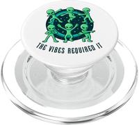 The Vibes Required It Dancing Aliens Funny Cosmic Design PopSockets PopGrip for MagSafe