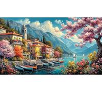the-vibrant-village 1000 Piece Jigsaw Puzzles for Adults Educational Games Jigsaw Puzzle Home Decoration for Adults Gifts 38x26cm/1000pcs