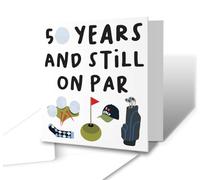 The Victorian Printing Co - 50 Years And Still On Par - Funny Golf 50th Birthday Greetings Card