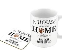 The Victorian Printing Co - A House is Not A Home Without A Dutch Shepherd - Mug and Coaster Set