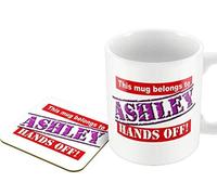 The Victorian Printing Co - Belongs to Ashley - Hands Off! - Mug and Coaster Set