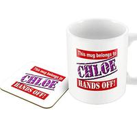The Victorian Printing Co - Belongs to Chloe - Hands Off! - Mug and Coaster Set