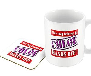 The Victorian Printing Co - Belongs to Chloe - Hands Off! - Mug and Coaster Set