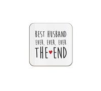 The Victorian Printing Co - Best Husband Ever - Anniversary Valentine's Single Coaster