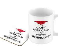 The Victorian Printing Co - Can't Keep Calm I'm Studying Criminology - Mug and Coaster Set