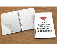 The Victorian Printing Co - Can't Keep Calm I'm Studying Criminology & Sociology - Notebook