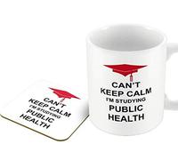 The Victorian Printing Co - Can't Keep Calm I'm Studying Public Health - Mug and Coaster Set