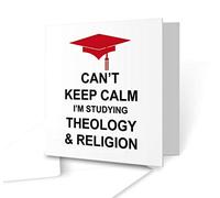 The Victorian Printing Co - Can't Keep Calm I'm Studying Theology & Religion Design - Square Greeting Card