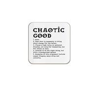 The Victorian Printing Co - Chaotic Good Definition - Gaming Single Coaster