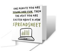 The Victorian Printing Co - Excited About A New Spreadsheet - Funny IT Office Greetings Card