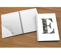 The Victorian Printing Co - Floral Detailed Pattern Initial Alphabet Design E - White - Notebook