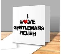The Victorian Printing Co - I Love Drink Greeting Card - Gentleman's Relish - Square Greeting Card