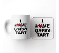 The Victorian Printing Co - I Love Drink - Gypsy Tart - Mug and Coaster Set, Ceramic, 11 fl. oz.
