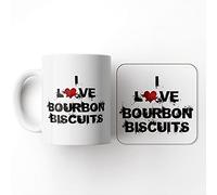 The Victorian Printing Co - I Love Food - Bourbon Biscuits - Mug and Coaster Set