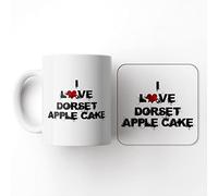 The Victorian Printing Co - I Love Food - Dorset Apple Cake - Mug and Coaster Set, Ceramic, 11 fl. oz.