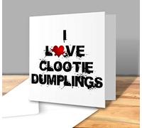 The Victorian Printing Co - I Love Food Greeting Card - Clootie Dumplings - Square Greeting Card