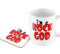 The Victorian Printing Co - I'm a Rock God - Mug and Coaster Set