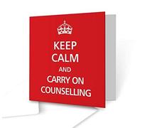 The Victorian Printing Co - Keep Calm - And Carry On Counselling - Square Greeting Card
