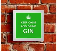 The Victorian Printing Co - Keep Calm - And Drink Gin - Framed Picture - White