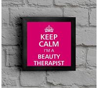 The Victorian Printing Co - Keep Calm - I'm a Beauty Therapist - Framed Picture - Black