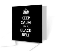 The Victorian Printing Co - Keep Calm - I'm A Black Belt - Square Greeting Card