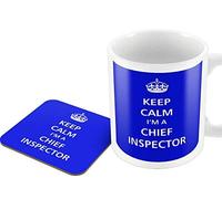 The Victorian Printing Co - Keep Calm - I'm A Chief Inspector - Mug and Coaster Set