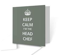 The Victorian Printing Co - Keep Calm - I'm The Head Chef Makes A Great Gift - Square Greeting Card