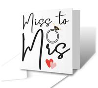 The Victorian Printing Co - Miss to Mrs - Engagement Greetings Card