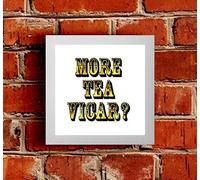 The Victorian Printing Co - More tea Vicar? - Framed Picture - White
