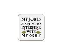 The Victorian Printing Co - My Job Is Starting To Interfere With My Golf - Single Coaster