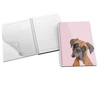 The Victorian Printing Co - Original Boxer Dog Illustration Pink - Notebook