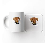The Victorian Printing Co - Original Fox Red Labrador Dog Illustration - Mug & Coaster Set