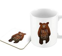 The Victorian Printing Co - Papa Bear Cute Original Illustration - Mug and Coaster Set