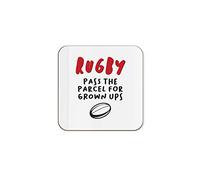 The Victorian Printing Co - Pass The Parcel For Grown Ups - Rugby Single Coaster