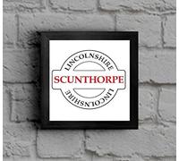The Victorian Printing Co - Scunthorpe - Lincolnshire Place Name Framed Picture - Black
