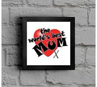 The Victorian Printing Co - the world's best Mum - Framed Picture - Black