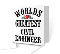 The Victorian Printing Co - The Worlds Greatest - Civil Engineer - Square Greeting Card