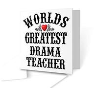 The Victorian Printing Co - The Worlds Greatest - Drama Teacher - Square Greeting Card