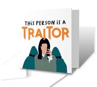 The Victorian Printing Co - This Person Is A Traitor - Funny New Job Television Show Greetings Card