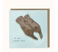 The Victorian Printing Co - To My Otter Half - Unique Anniversary Card, Brown Kraft Envelope