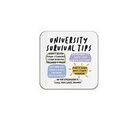 The Victorian Printing Co - University Survival Tips - Funny Single Coaster