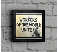 The Victorian Printing Co - Workers Of The World Unite! - Framed Picture, Black