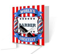 The Victorian Printing Co - World's Greatest Barber - Square Greeting Card