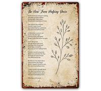 The View from Halfway Down Poem Wall Art Metal Signs Grief Quote Posters for Kitchen Contemporary Decor for Bedroom Painting Pictures Vertical Photo Prints Artwork 12x16 Inch
