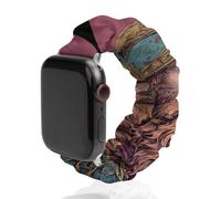 The Viking Warrior And Wolf Scrunchie Watch Band Elastic | Polyester Wristbands Quick Release Replacement Straps Compatible with IWatch