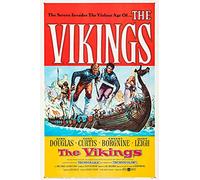 The Vikings (1958) Movie Poster Framed or Unframed Glossy Poster (A4 210 x 297 mm Unframed)