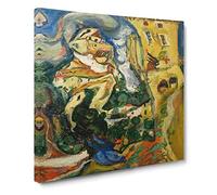 The Village by Chaim Soutine Canvas Print | Gallery Wrapped 30mm Frame Wall Art | 20x20 inches | Ready to Hang | Modern Picture | Living Room Bedroom Lounge Office