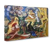 The Village By Chaim Soutine Canvas Print | Gallery Wrapped 30mm Frame Wall Art | 24x16 inches | Ready to Hang | Classic Picture | Living Room Bedroom Lounge Office